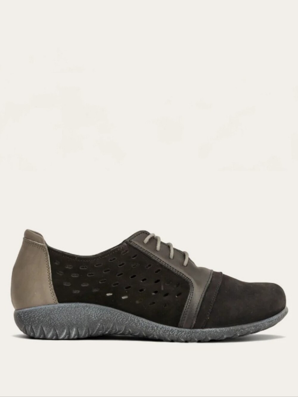 Naot Lalo Perforated Black and Gray Sneaker SIZE 41